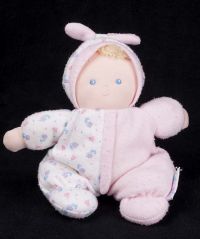 Eden Girl Doll Pink White Floral Plush